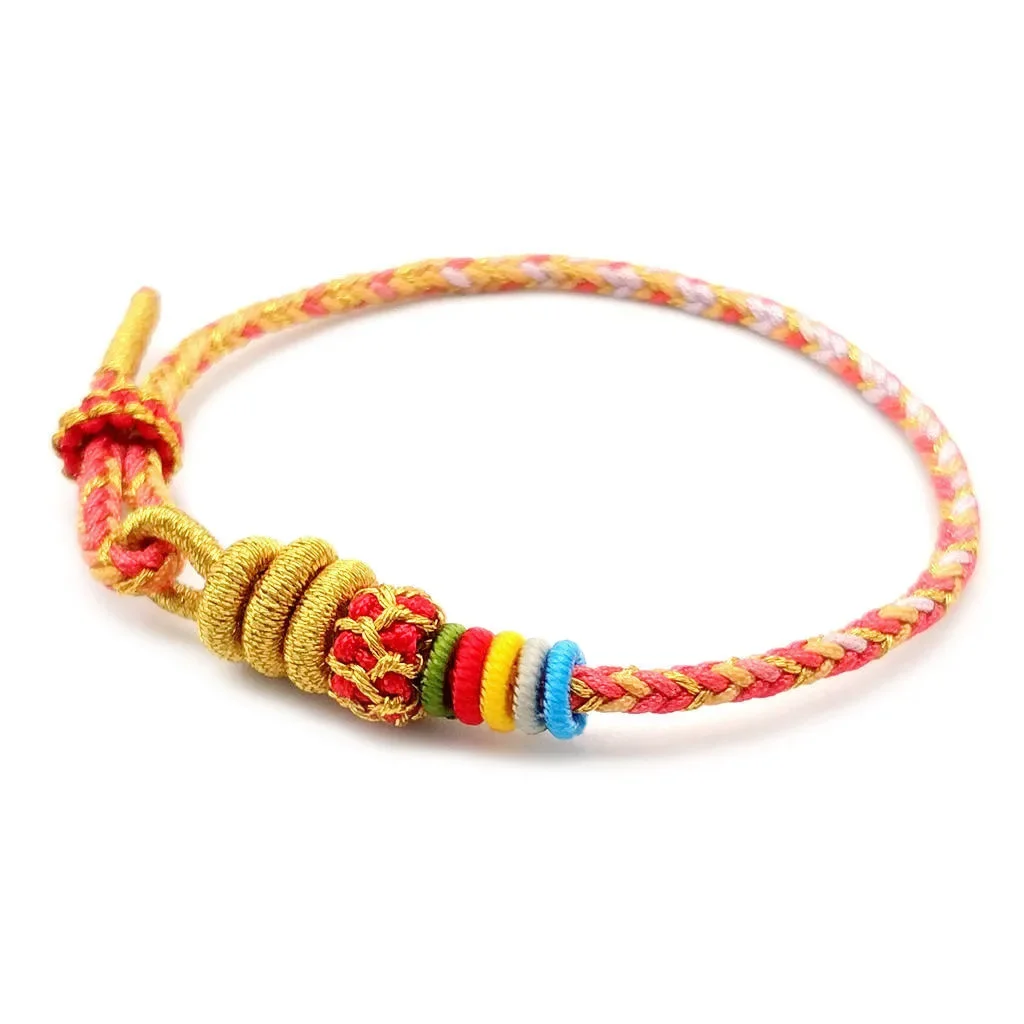 Fashion Exquisite Hand-knitted Multicolor Bracelets Cotton Thread Simple Romantic Dragon-Tie Bracelet Rope Accessories