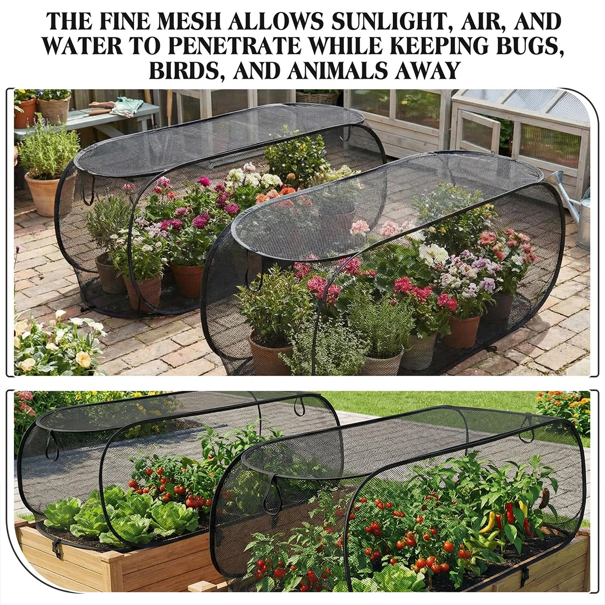 Enhanced Plant Cover Net for Seedling and Vegetable Protection - Greenhouse Gardening Accessory