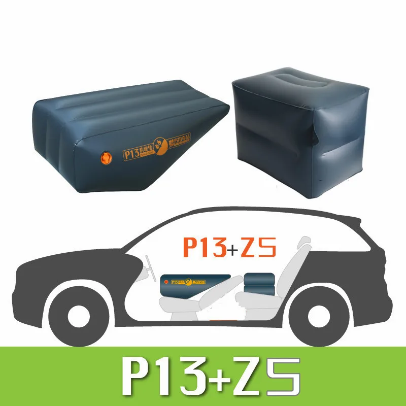Car Inflatable Mattress Gap Pad Travel Bed Flat Front Seat PVC Slope Pad Air Mattress Bed Inflatable Couch Car Sleeping