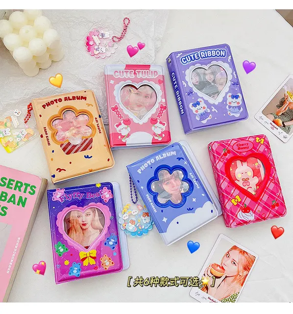 Cute Love Album Photo Storage Album Decoration Student Photo Postcard Ins 3  Inch Photo Album Polaroid Mini Book Kawaii Girl Gift