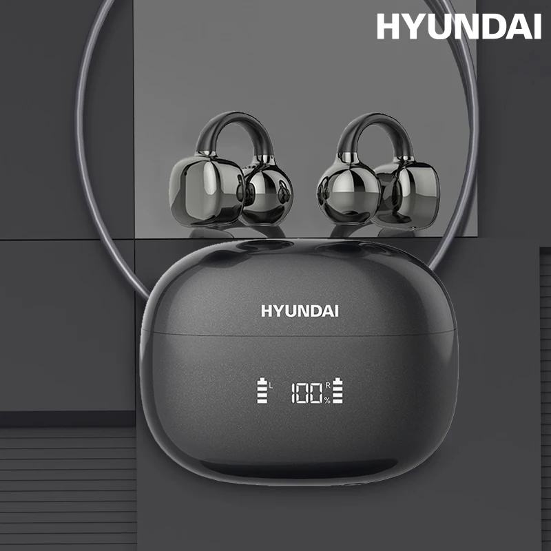 ワイヤレスイヤホン HYUNDAI アクセ付き シルバーorブラック ワイヤレスイヤホン HYUNDAI アクセ付き シルバーorブラック