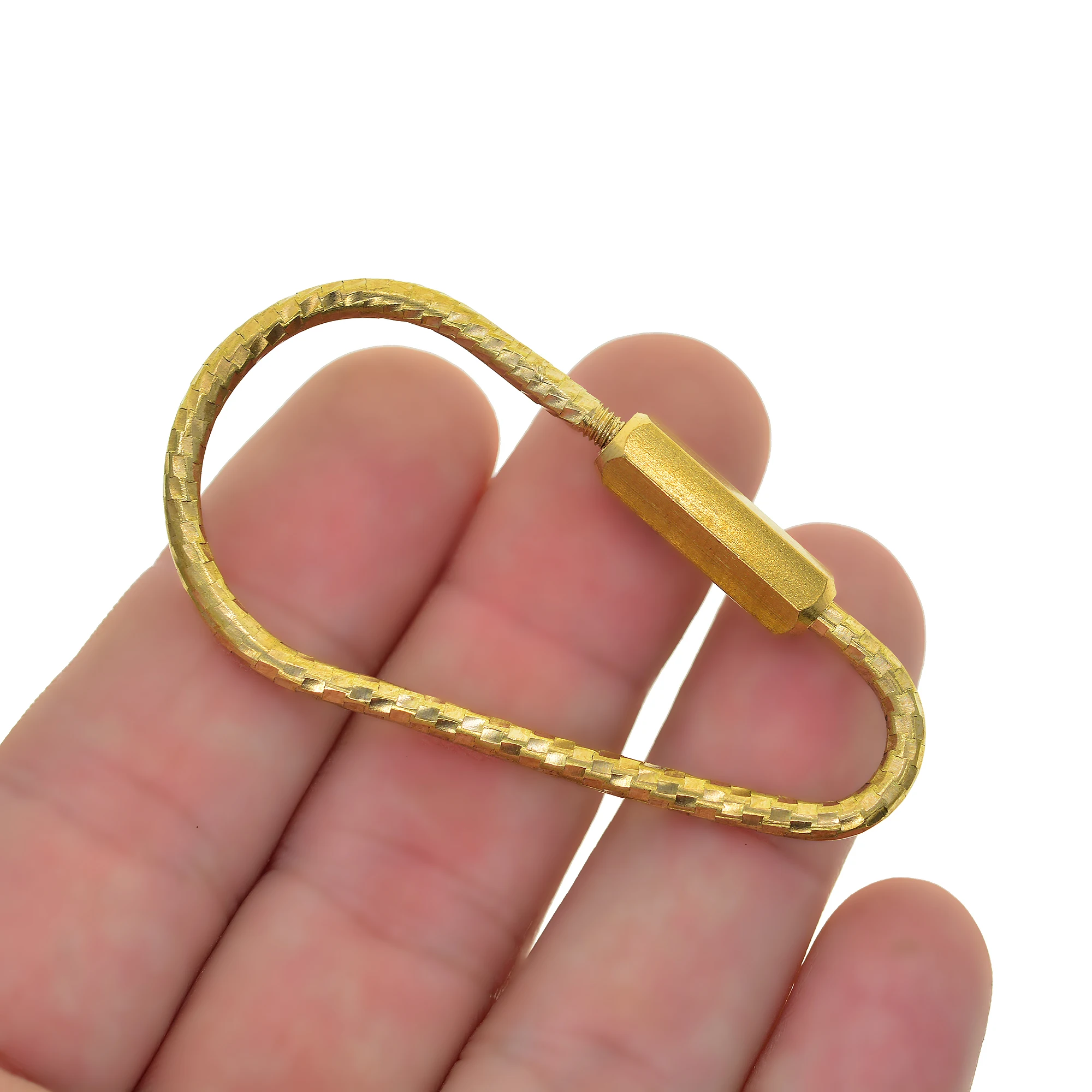 Elegant Brass Oval Hemisphere Heart Drop Carabiner Keychain Gift - 23 Stylish Options