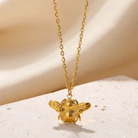 Stainless Steel Pendant Necklace For Women 18K Gold Color Chain Jewelry Fashion Cute Sun Round Necklaces Gift New Free Shipping - Image 5