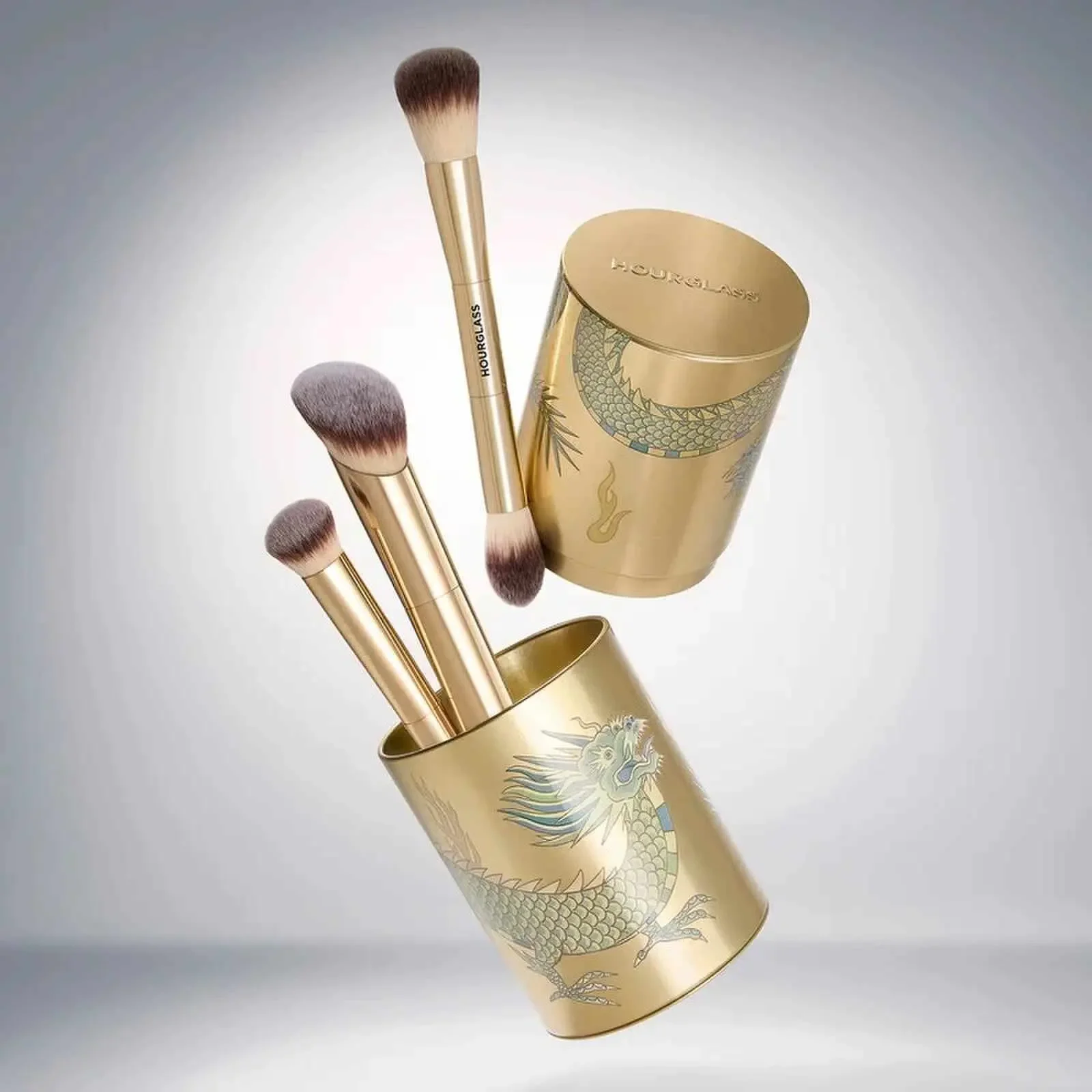 Makeup Brush Set (Hg3 Tube Set) Double-ended Brushes Stippling Brush  Contour Brush With soft Basf bristles
