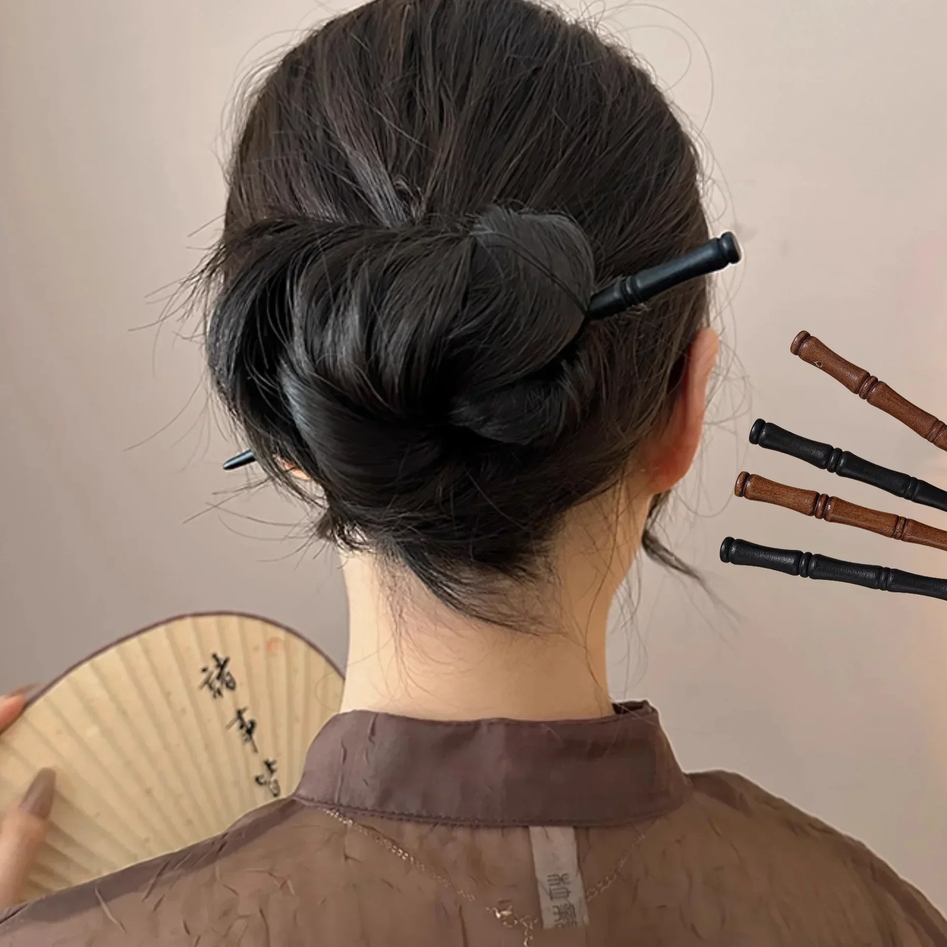 10 Stück Holz-Haarnadeln Im Chinesischen Retro-Stil – Handgefertigter Haarschmuck Für Frauen