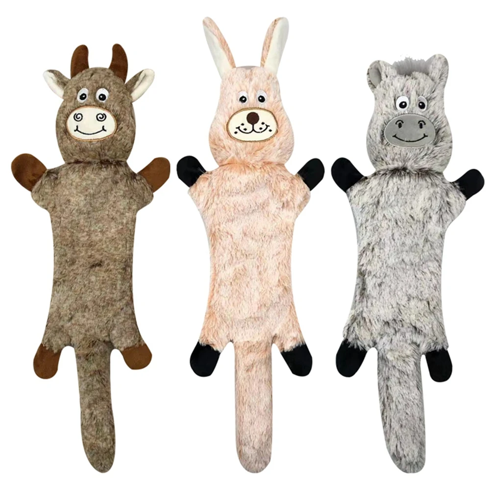 Jouets couineurs en peluche pour animaux de compagnie, renard en forme d' animal, lapin parlant, doux, petits et moyens chiens, jouet à mâcher,  accessoires pour animaux de compagnie, drôle - AliExpress