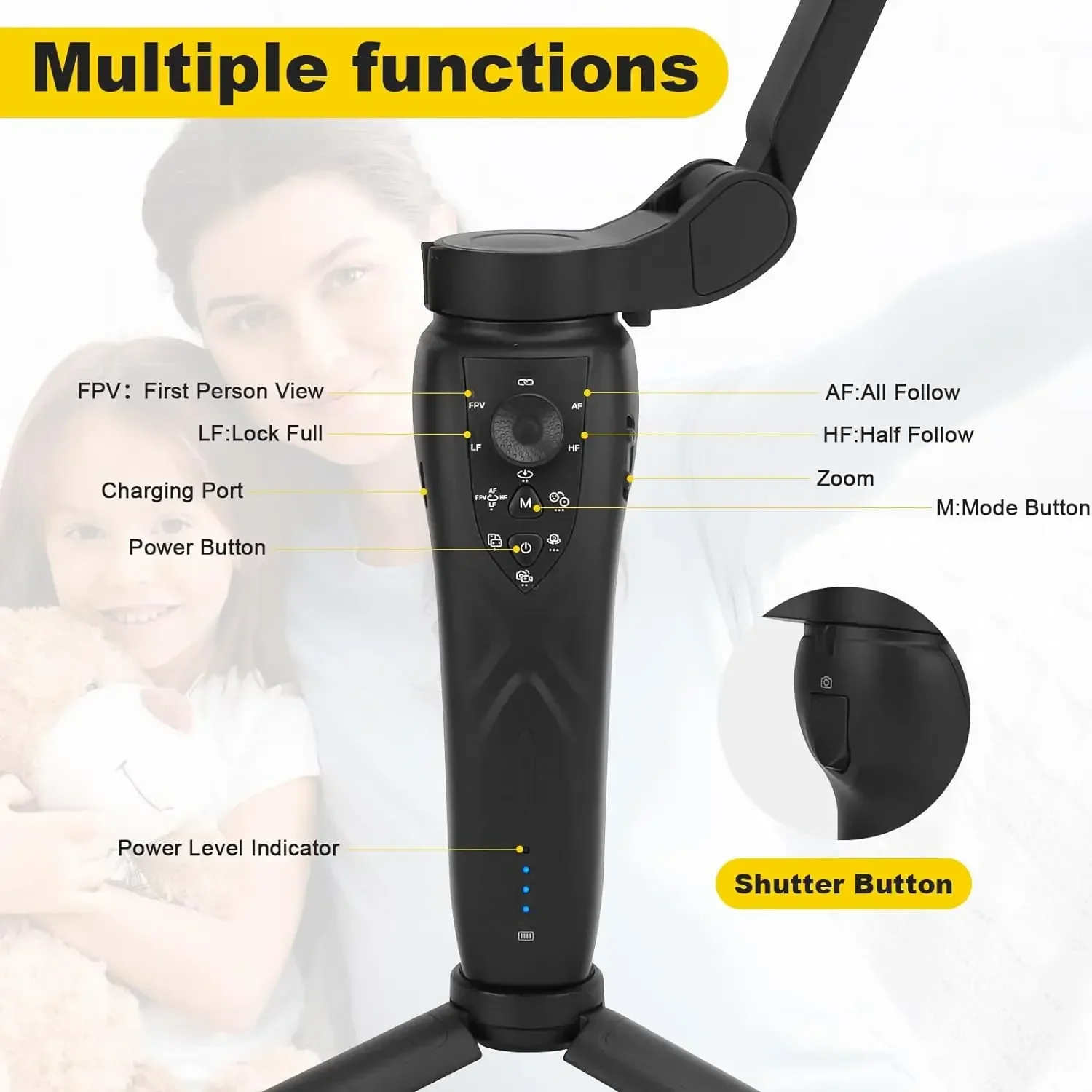 F12 handheld gimbal Stabilizer for Smartphone Mobile phone gimbal handy stabilizer with Light for Video handheld gimbal stabilizer,gimbal stabilizer,handheld gimbal