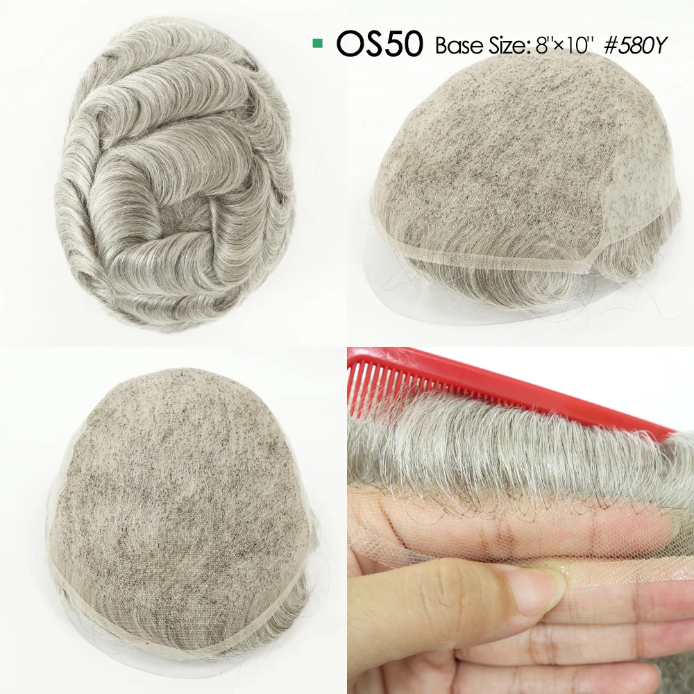 Mono Lace and PU Mens Toupee Different Size and Base Wig For Men Indian Hair Men's Capillary Prothesis Toupee