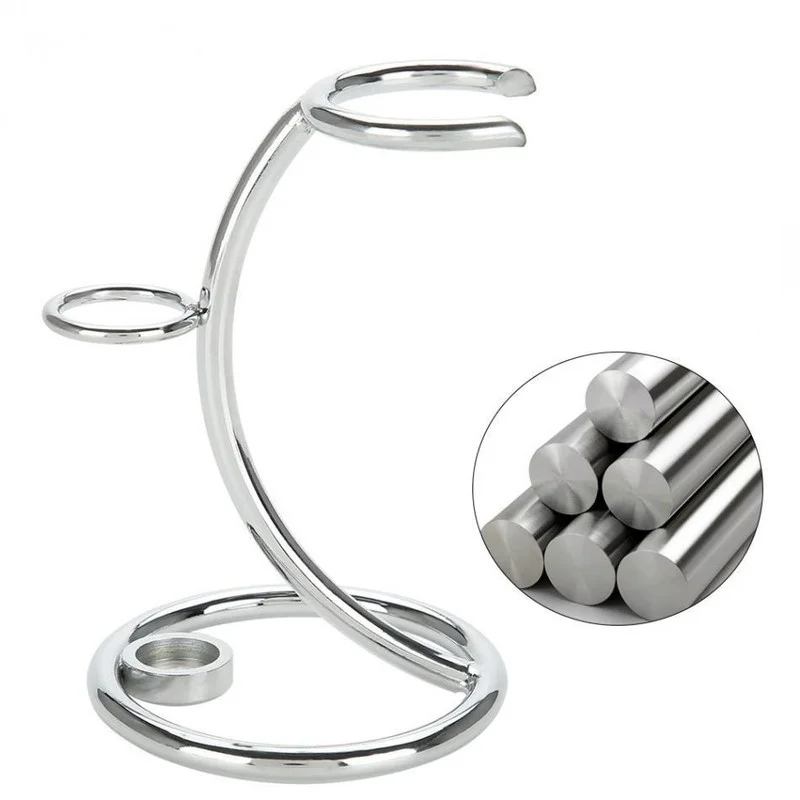 Stainless Steel Men Shaving Tools Holder Manual Razor Stand Beard