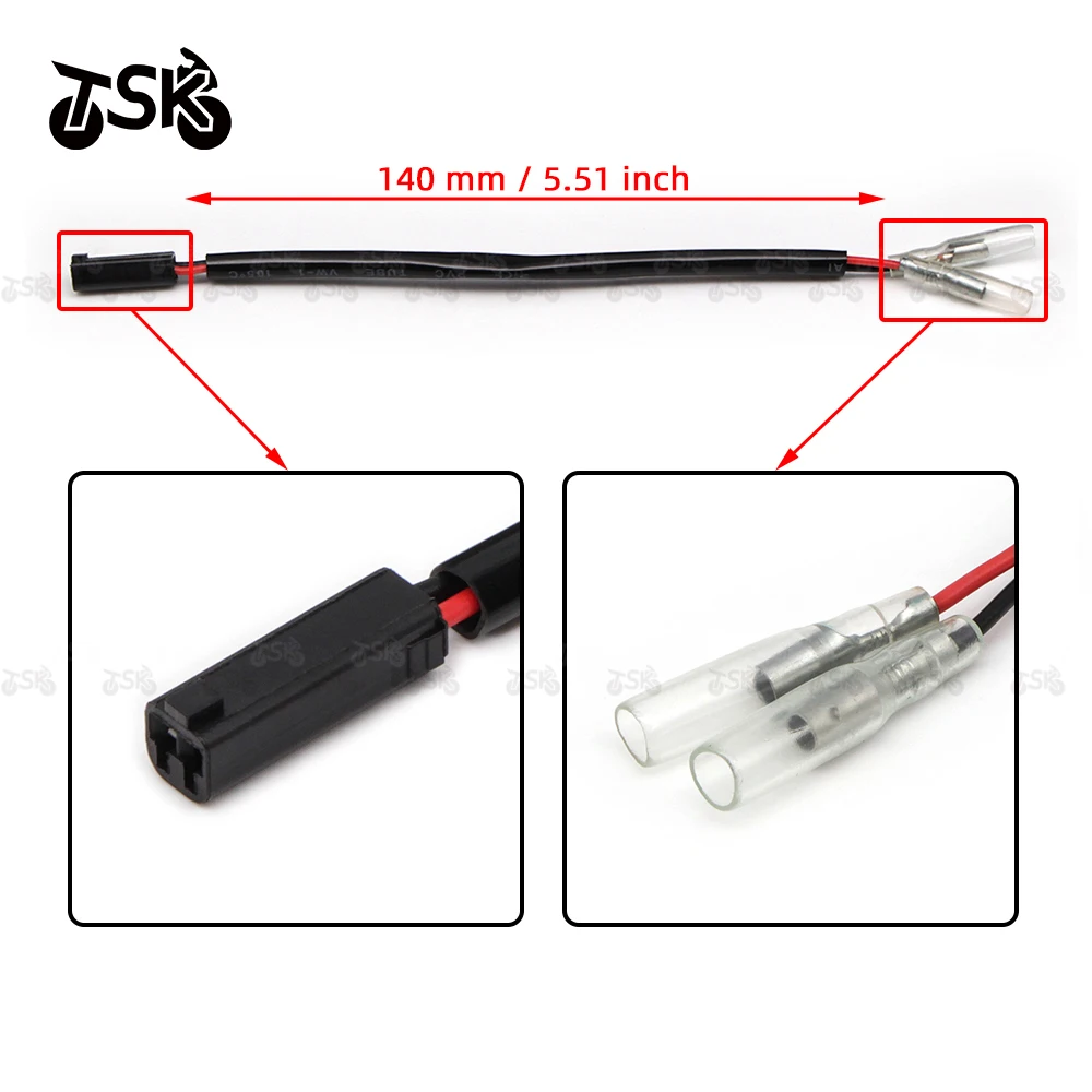 

3 Wires Turn Signal Wiring Supply Connectors For BMW Harness Connectors Adapter Plug Tail Light Indicator Current Lead Power