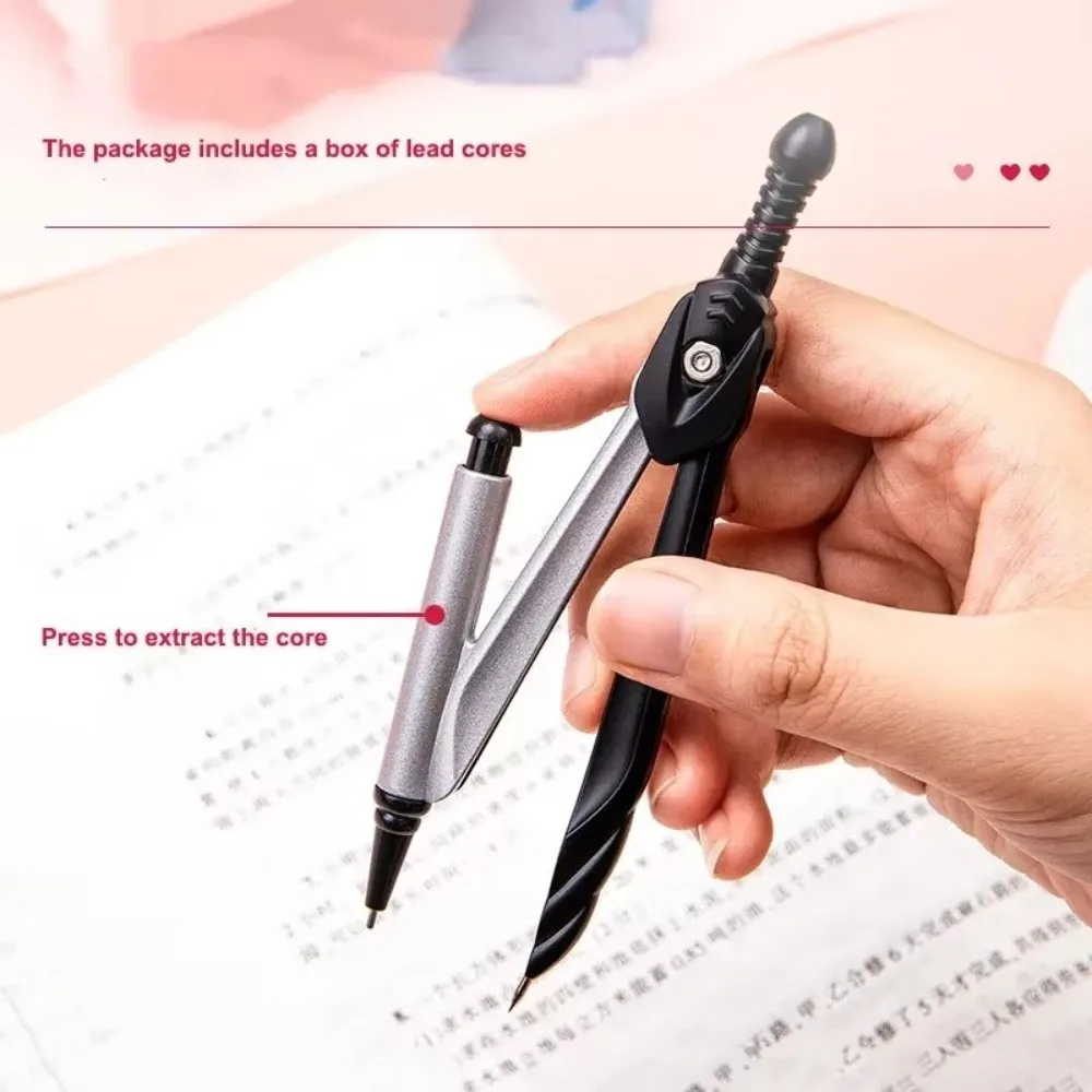 1-30cm 직경 가죽 게이지 조절 가능한 금속 도구 학생용 컴퍼스(상자 포함) 스테인레스 스틸 원형 그리기 도구
