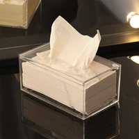 Clear Acrylic Tissue Box Napkin Holder Tissue Dispenser Box Acrylic Tissue Organizer Car Home Office Restaurant Hotel Supply 2