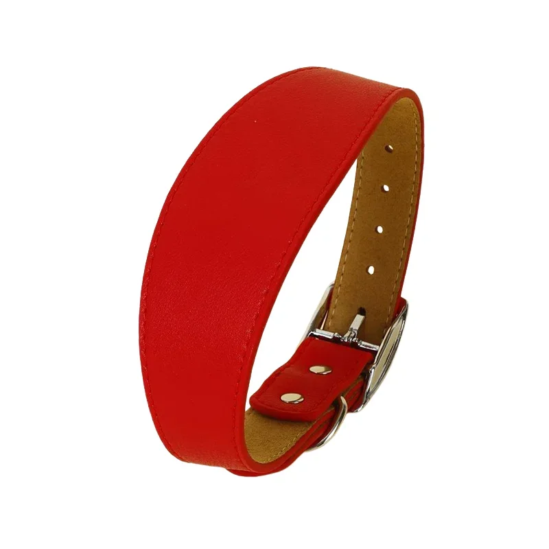 Deluxe Adjustable PU Pet Collar - Enhanced Durability for Outdoor Training of Medium and Large Dogs