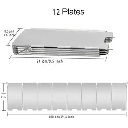 Portable Aluminum Stove Windscreen with Drawstring Bag (12 plates)