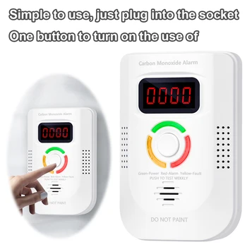 Home Security Combustible Gas Leakage Sensor LPG Propane Butane Methane Natural Gas Detector CO Carbon Monoxide Alarm Fireproof 2