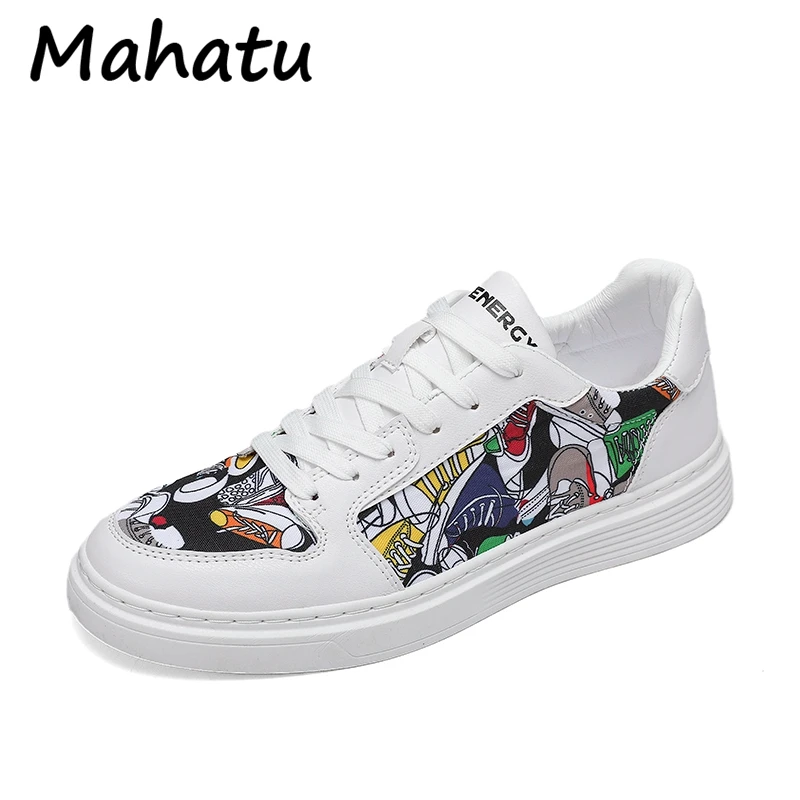 

Men Casual shoes 2023 Leisure shoes comfort breathe freely Light tennis masculino sneakers Pringting Graffiti Shoes zapatillas