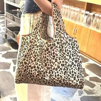 Sac de courses pliable imprimé léopard de grande capacité pour femme – Fourre-tout réutilisable pour un usage quotidien et les voyages 3