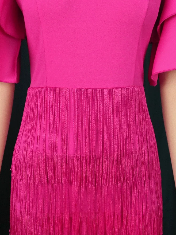 Wmstar Plus Size Dresses for Women Party Bodycon Elegant Luxury Tassel Fashion Evening Maxi Dress  Wholesale Dropshipping 2025