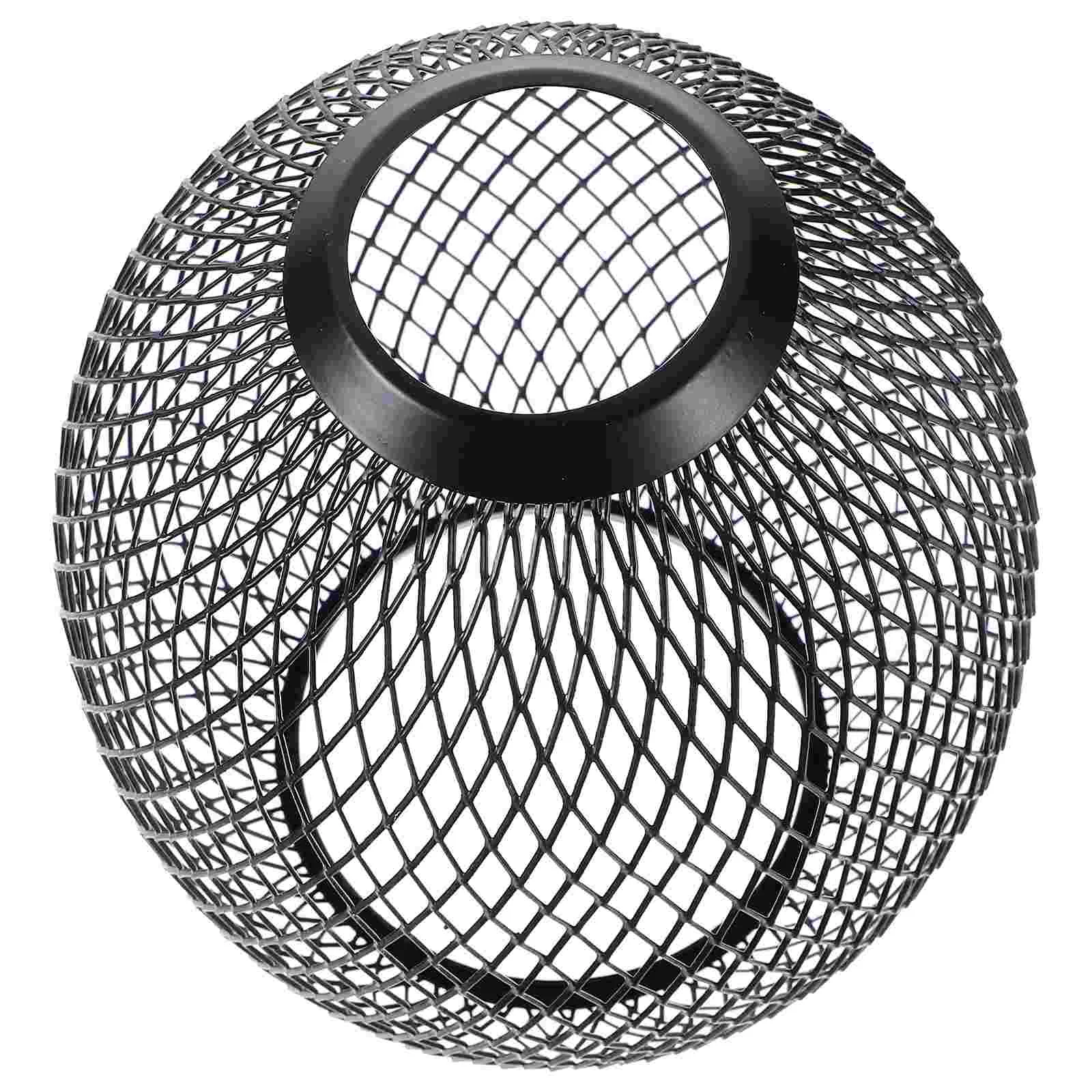 

Retro Light Cover Iron Mesh Drum-shaped Hollow Lampshade Lighting Restaurant Home Chandelier Shell (black 13cm Drum-shaped)