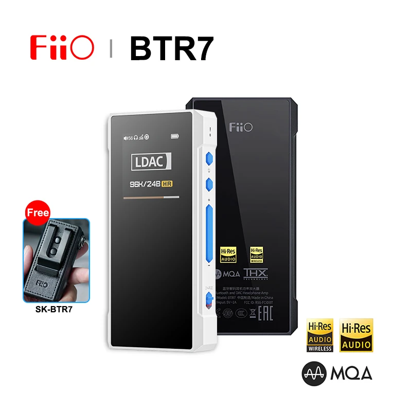 通年定番 FiiO BTR7 ホワイト ヘッドホンアンプ +レザーケースSK-BTR