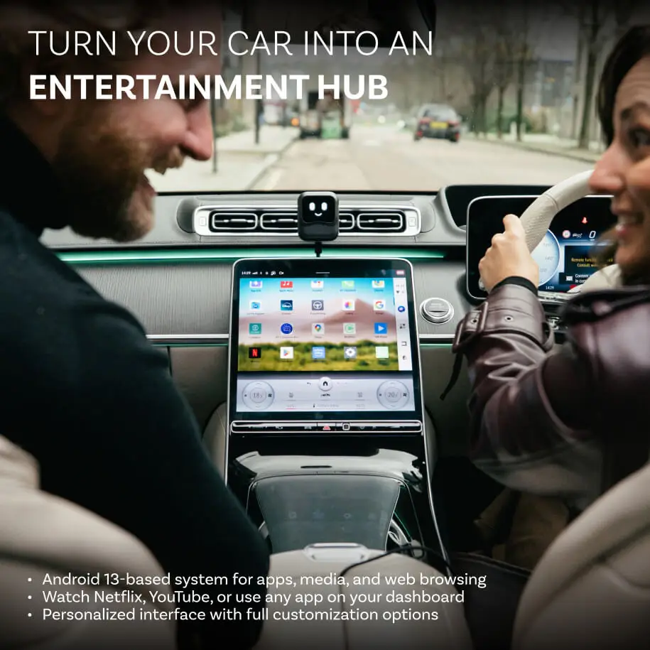 OTTOCAST NANO Ai Box Android 13 Wireless Android Auto & CarPlay Smart Tv Box per Youtube Netflix Accessori auto Controllo vocale - immagine 3