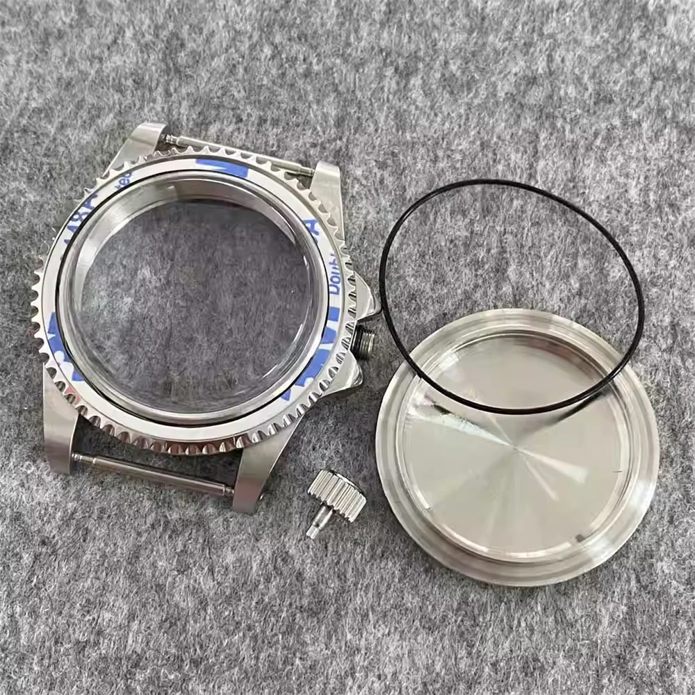 Retro Upgrade Version Convex Sapphire Dome Glass Watch Case, 39.5mm Vintage 120-Click Bezel Case, for NH35 NH36 NH34 Movement