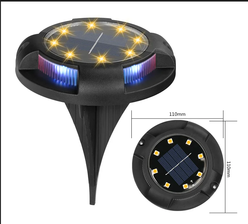 ตัวเลือกสินค้า ไฟตกแต่งกลางแจ้งพลังงานแสงอาทิตย์ 12 LED กันน้ำ