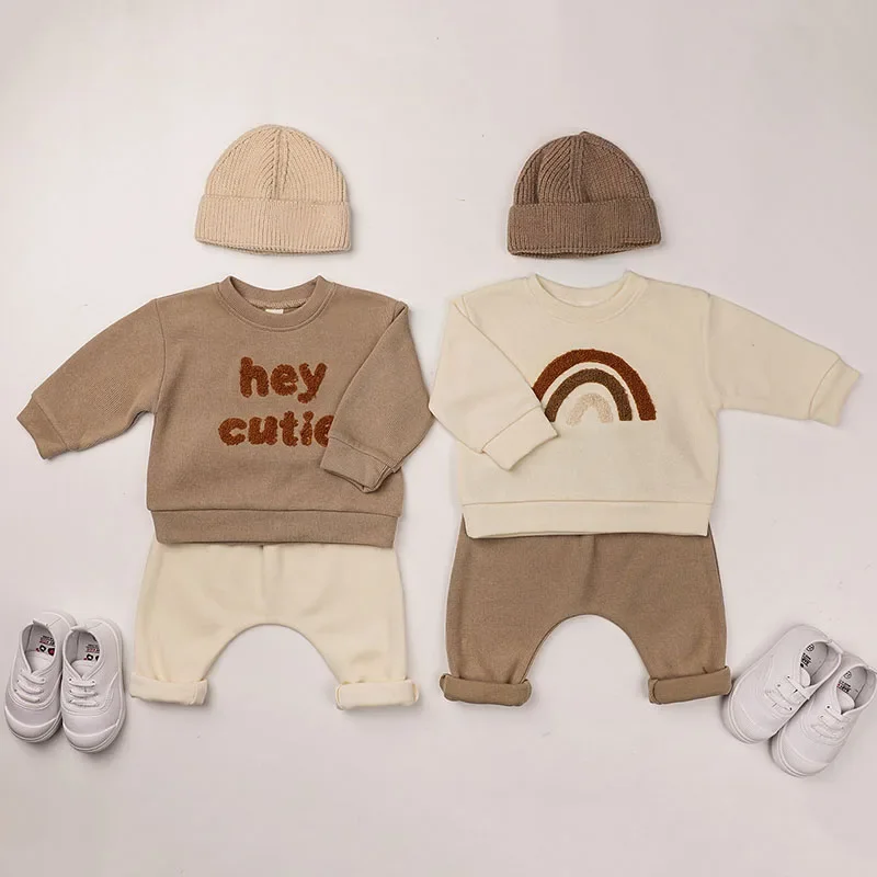 Autumn Baby Sports Suit Cotton Sweatshirt Sweatpants