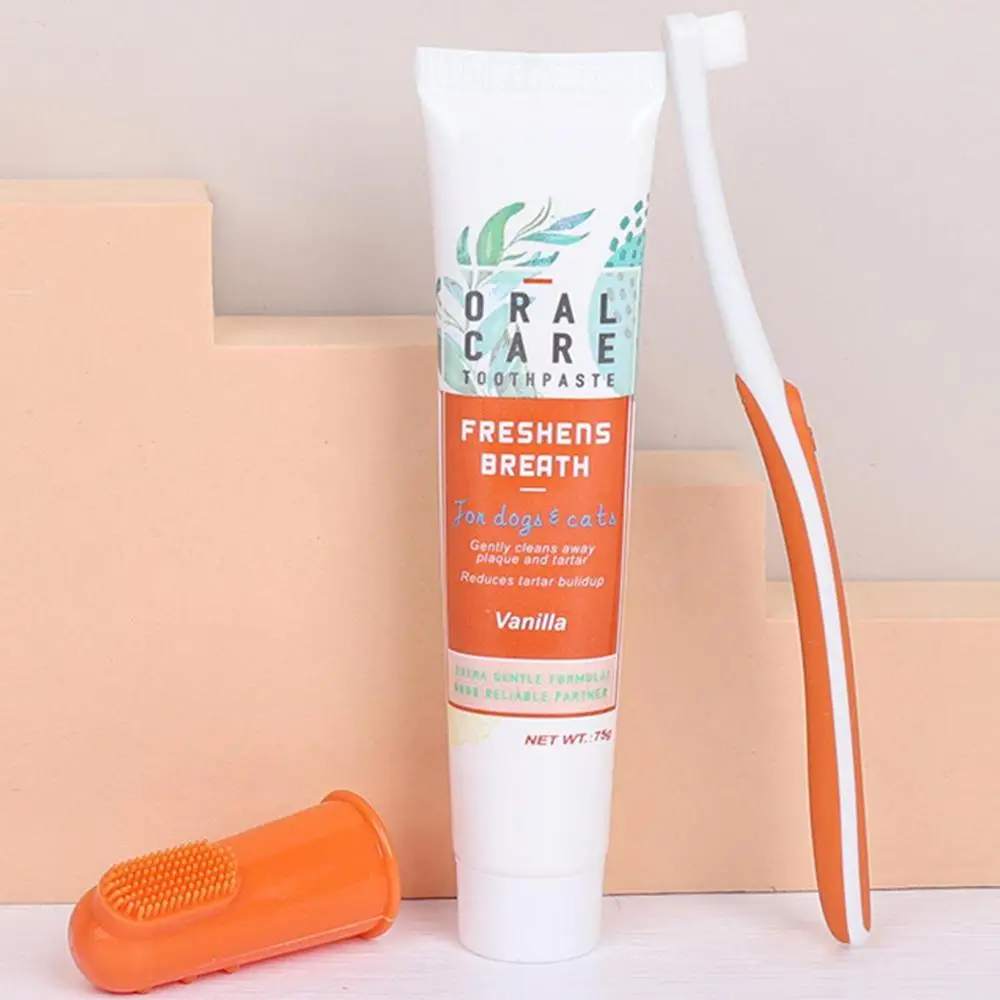 Title 8, Pet Healthy Edible Toothpaste with Toothbrush S...