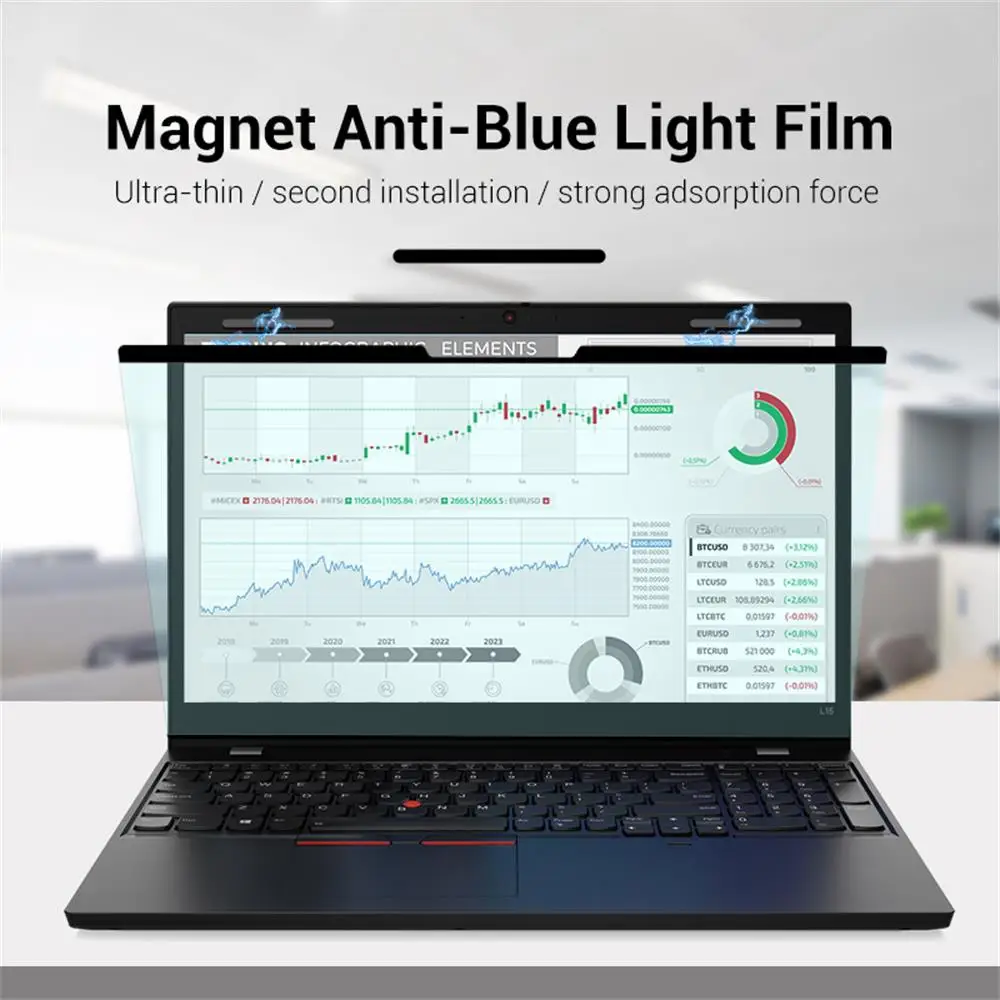 Laptop Screen Protector Laptop Magnetic Blue Light Blocking Screen Protector High Transmittance/Anti UV Glare Blue Light Filter High Adsorption