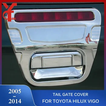 ABS Chrome Porta di Coda Maniglia Posteriore Inserto Per Toyota Hilux Vigo 2005 2006 2007 2008 2009 2010 2011 2012 2013 2014 Accessori
