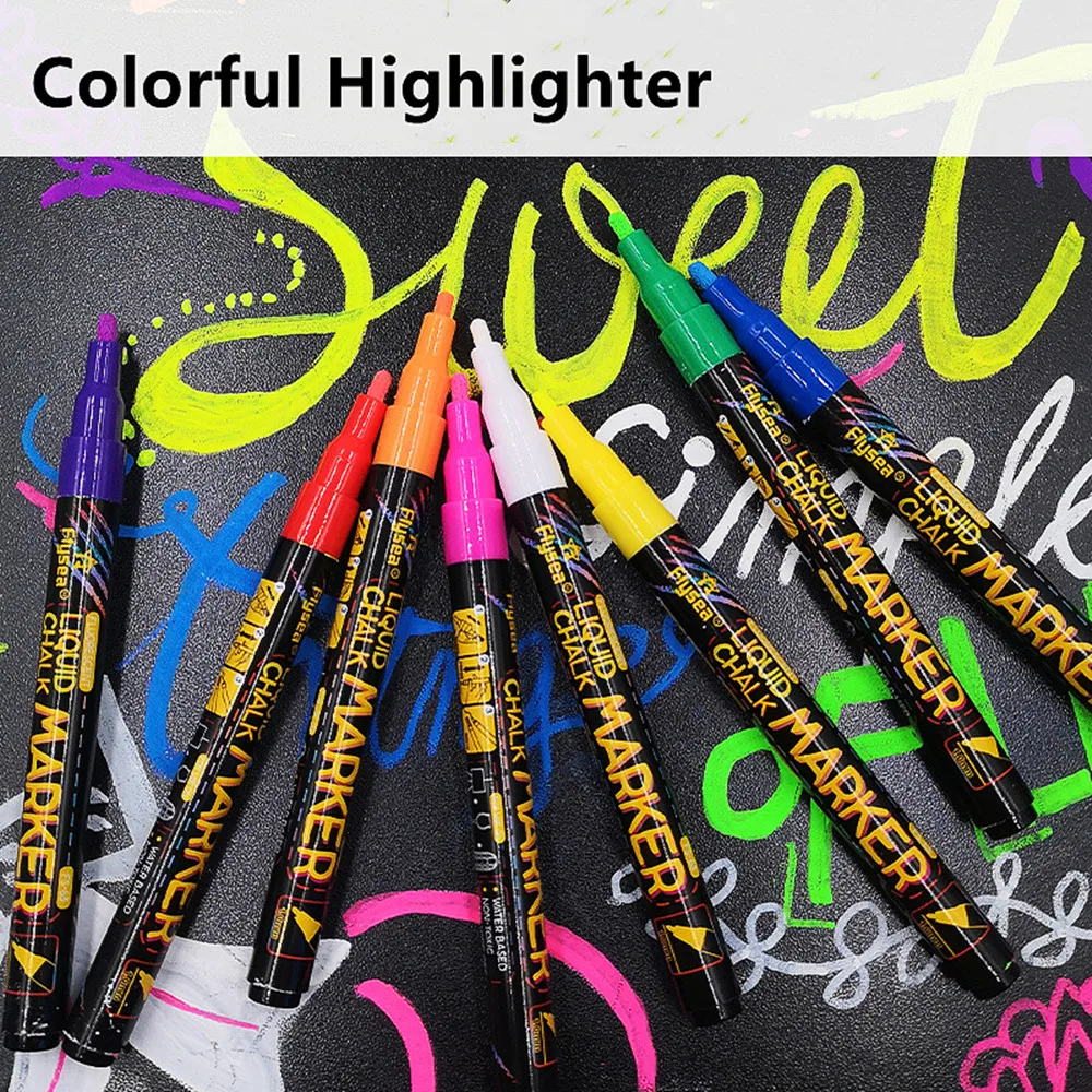 

1.0mm Highlighter Pen 7Colors Erasable Liquid Whiteboard Pens Electronic Painting Stationery Office School Accessories