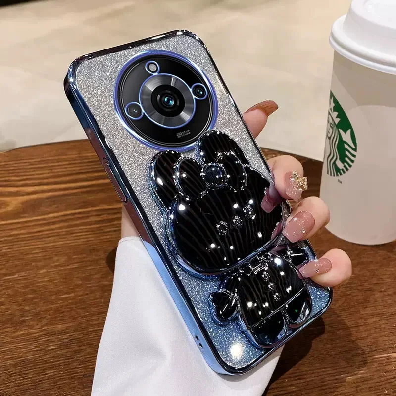Rabbit Makeup Mirror Bracket Shell Shockproof Phone Case