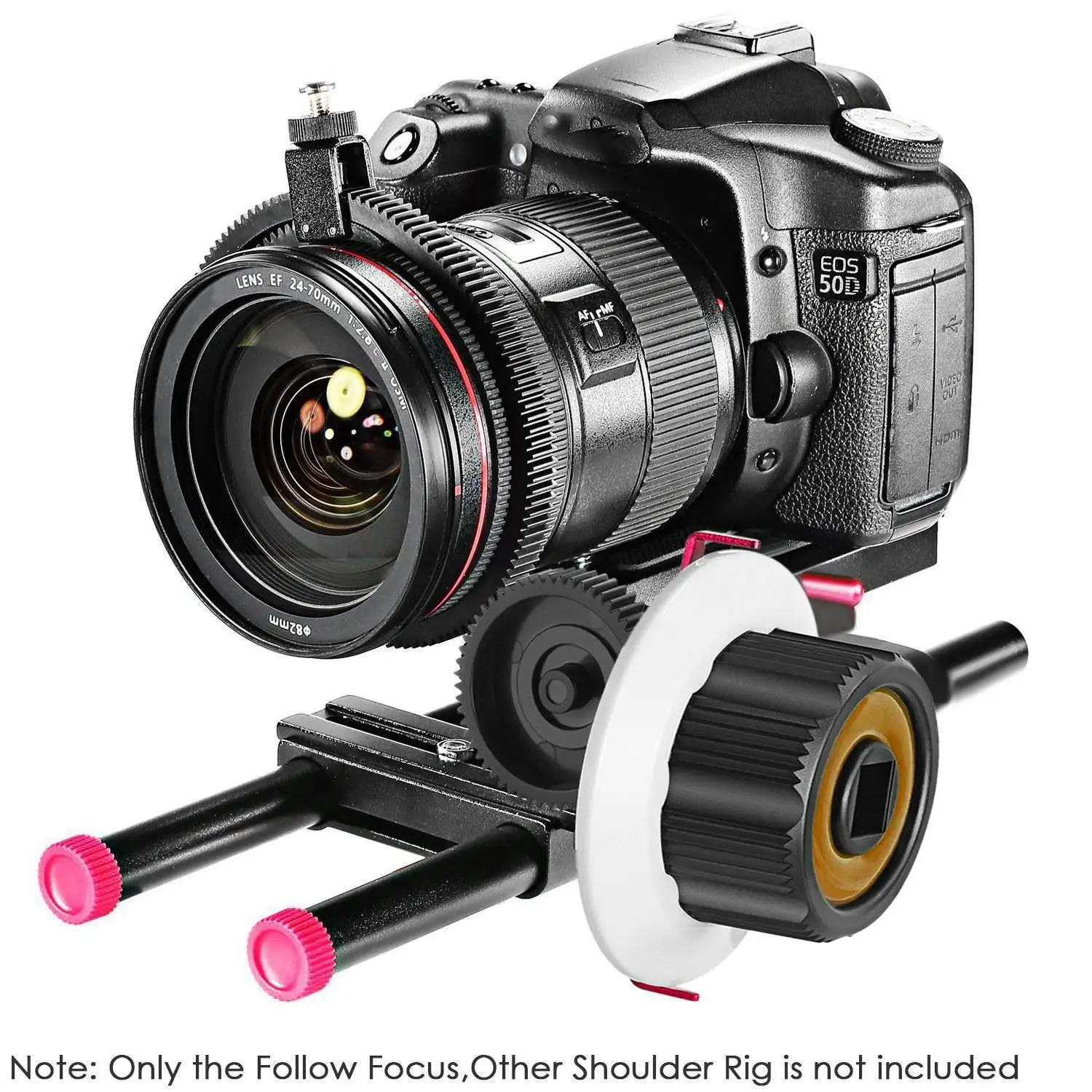 VD-F0 카메라 팔로우 포커스, 캐논 니콘 및 기타 DSLR 카메라용, 기어 링 벨트 포함, 15mm 팔로우 포커스