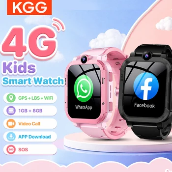 Smartwatch per Bambini 4G GPS WiFi con Localizzazione, Videochiamata, Chiamata SOS, Monitoraggio, Orologio Telefono, Regalo per Ragazzi e Ragazze