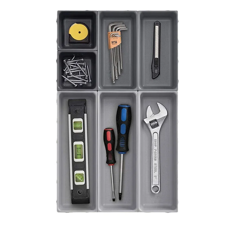 Silverware Organizer Flatware Organizer Cutlery Organizer Storage Tray Storage Box Bamboo Organizer Tray 7pcs Drawer Kitchen Storage Box Cutlery Organizer Free Combination Separated Multifunction Sundries Stationery Desk Storage tray