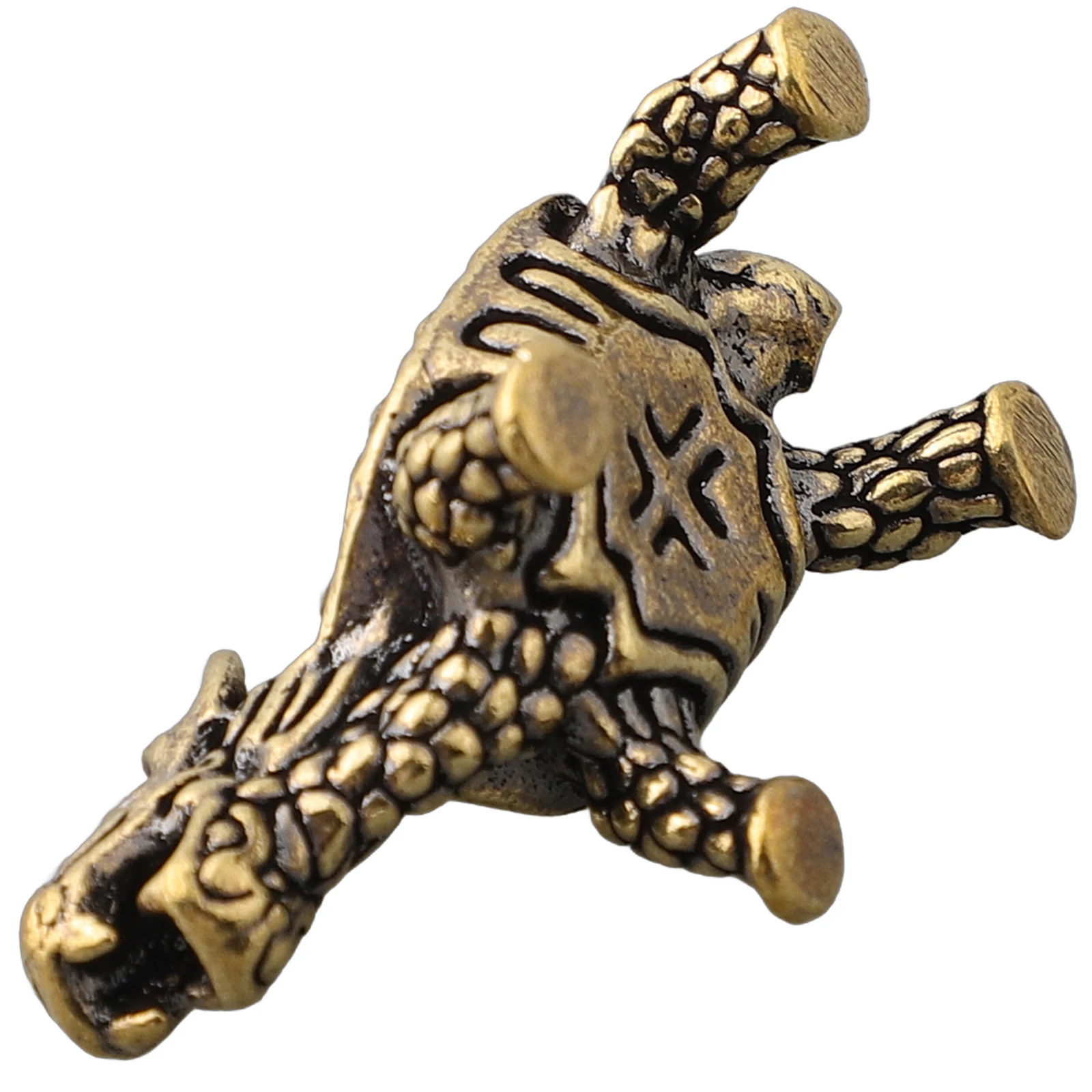 

Keyring Dragon Tortoise figurine Ornaments Pendant Brass Crafts Creative Display Indoor Miniature Statue Convenient