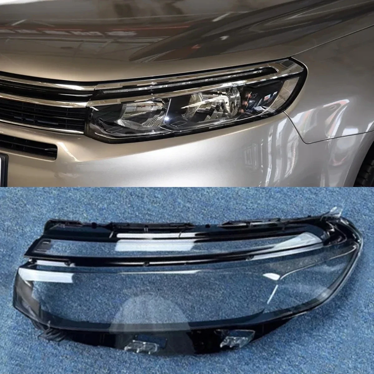 

For Citroen C5 Car Accessories Headlight Lens Cover Headlamp Shell Lampshade Transparent Shade Mask Plexiglass 2017 2018 2019