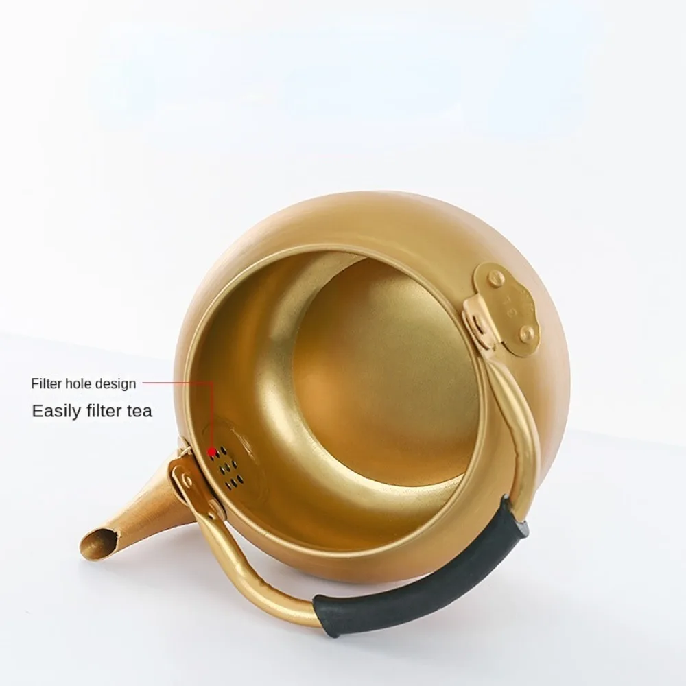 Folding Kettle Whistling Teapot Portable Folding Kettle 0.75-4L Large Capacity Gold Aluminum Kettle Household Water Kettle Outdoor Portable Teapot Coffee Pot Kitchen Accessories