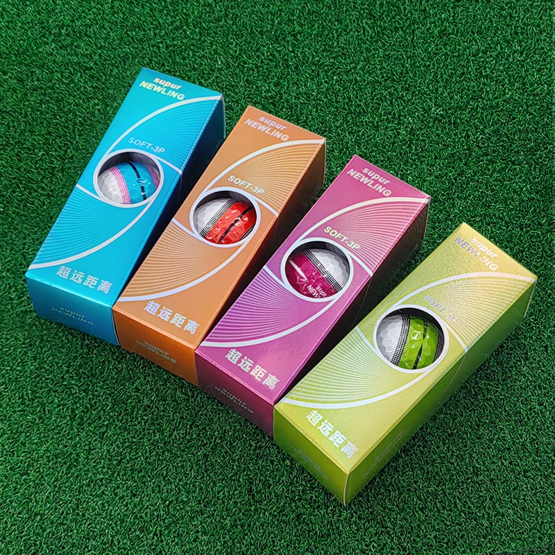 Golf balls 3 Pcs Golf Three Layer Contest Ball 1 Box