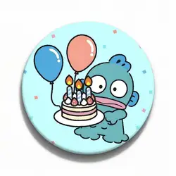 Handmade Hangyodon Cartoon Brooch - Cosplay Badge & Backpack Accessory - 44x44mm (Z12)