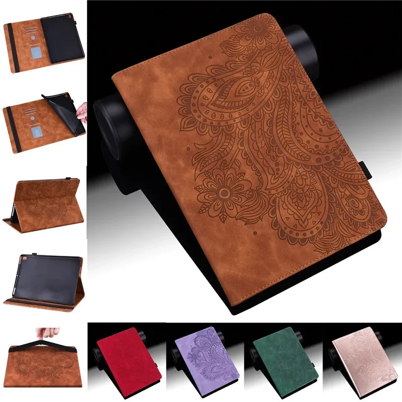 Stylish Embossed Shockproof Tablet Case with Free Stylus