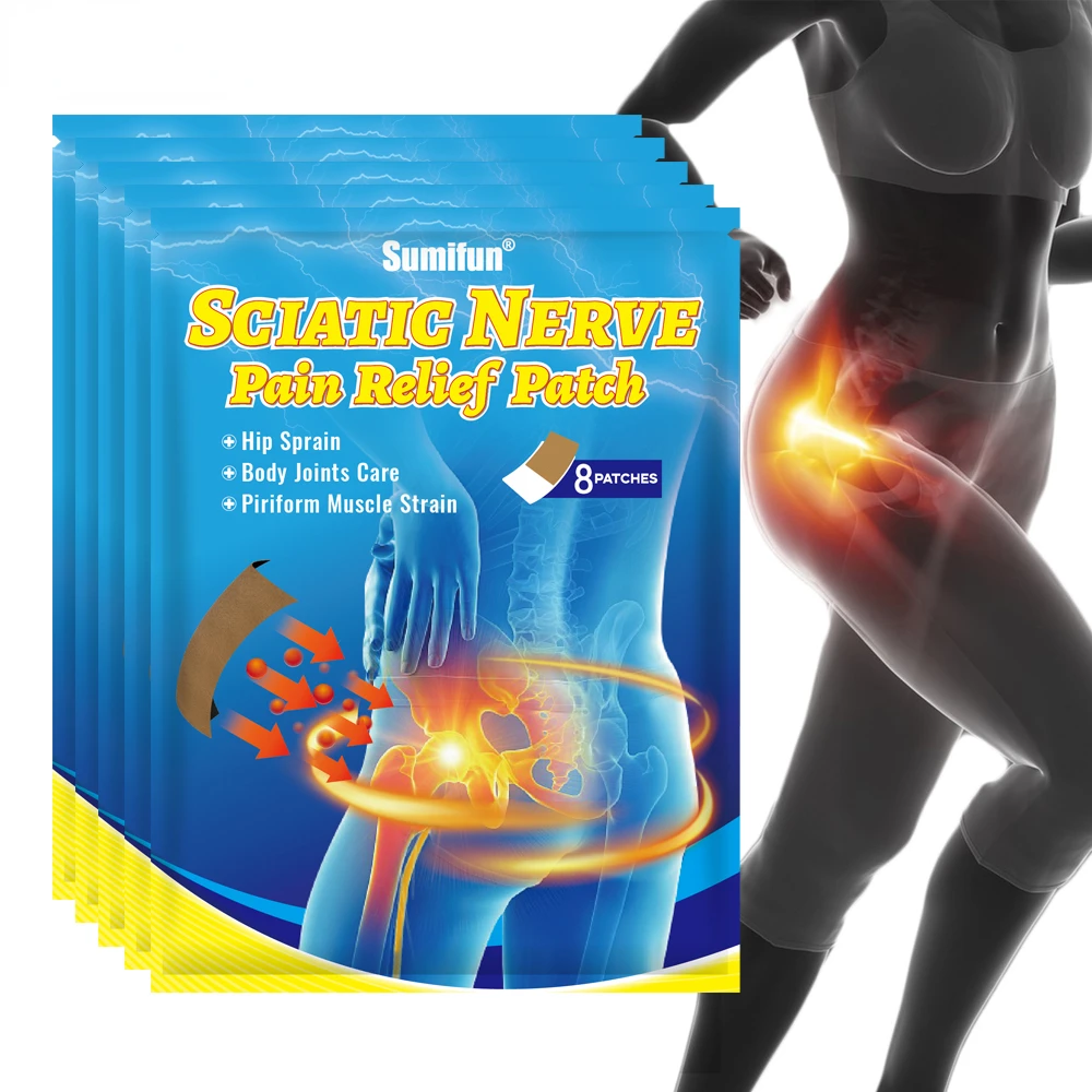 

8 шт. Sumifun Sciatica патч бедра нерв облегчение боли массаж стикер артрит ревматизм болеутоляющий из трав, медицинская штукатурка