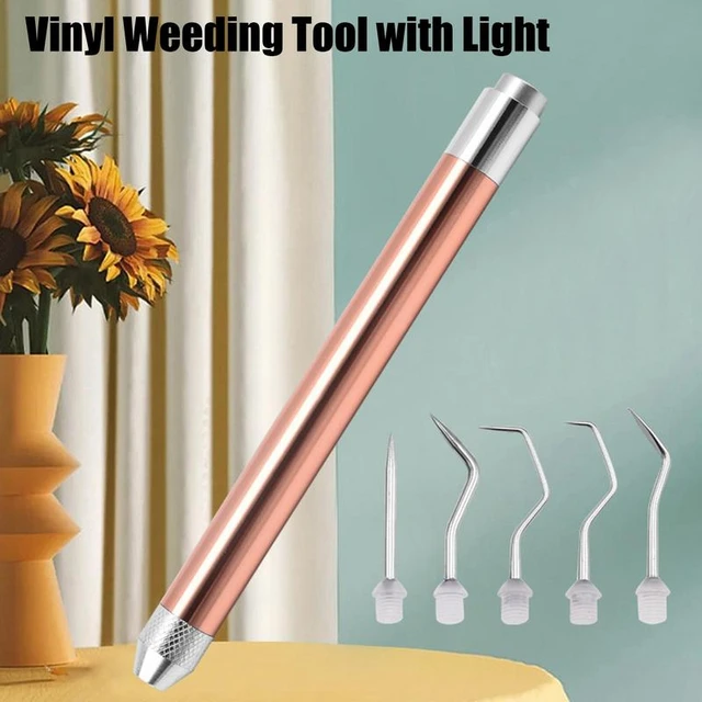 Portable Vinyl Weeding Pen With LED Light Vinyl Weeding Tool Handheld  Aluminum Alloy Cutter Vinyl Paper Remover Replaceable Hook - AliExpress