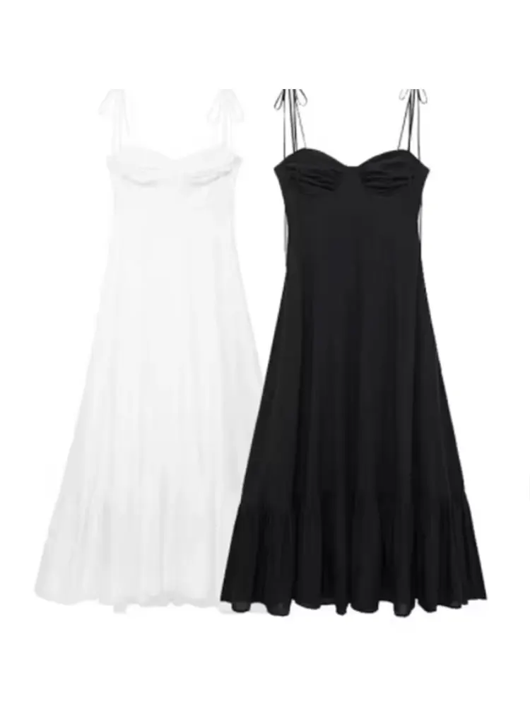 Women's Spaghetti Strap Backless Maxi Dress