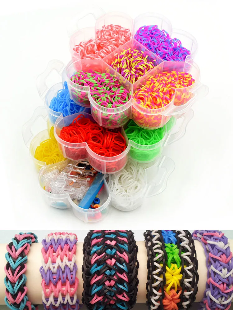 Loom Rubber Band Bracelets Instructions  Rainbow Loom Kits Rubber Bands -  4500pcs - Aliexpress
