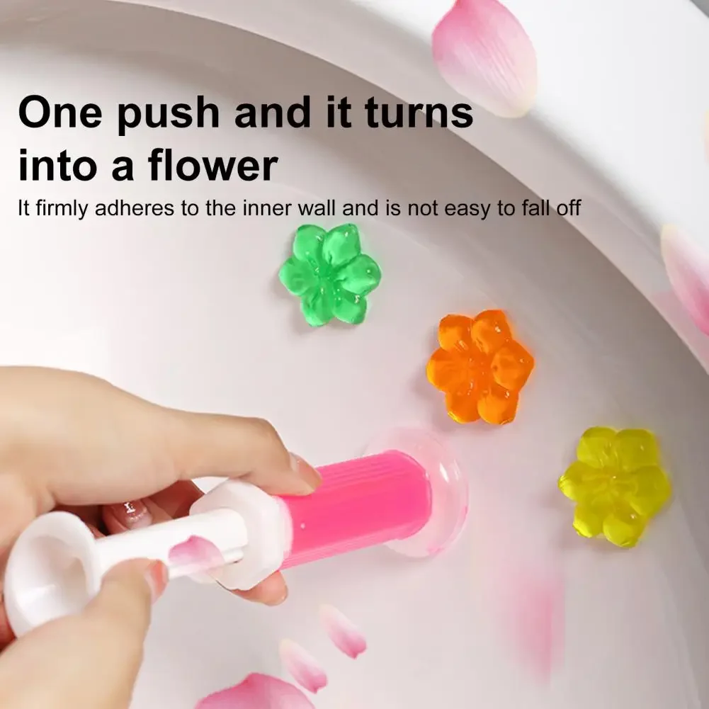 Automatic Toilet Cleaner Gel Flowers Long Lasting 10Days Toilet Bowl Cleaner with Lavender Scent Freshener for Siphon Inner Wall