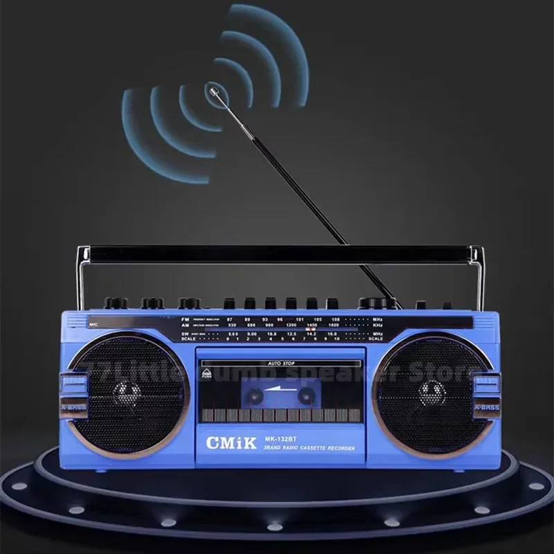 

Old style tape radio Bluetooth player multi band radio USB TF card playback of tape MP3 player recording caixa de som bluetooth