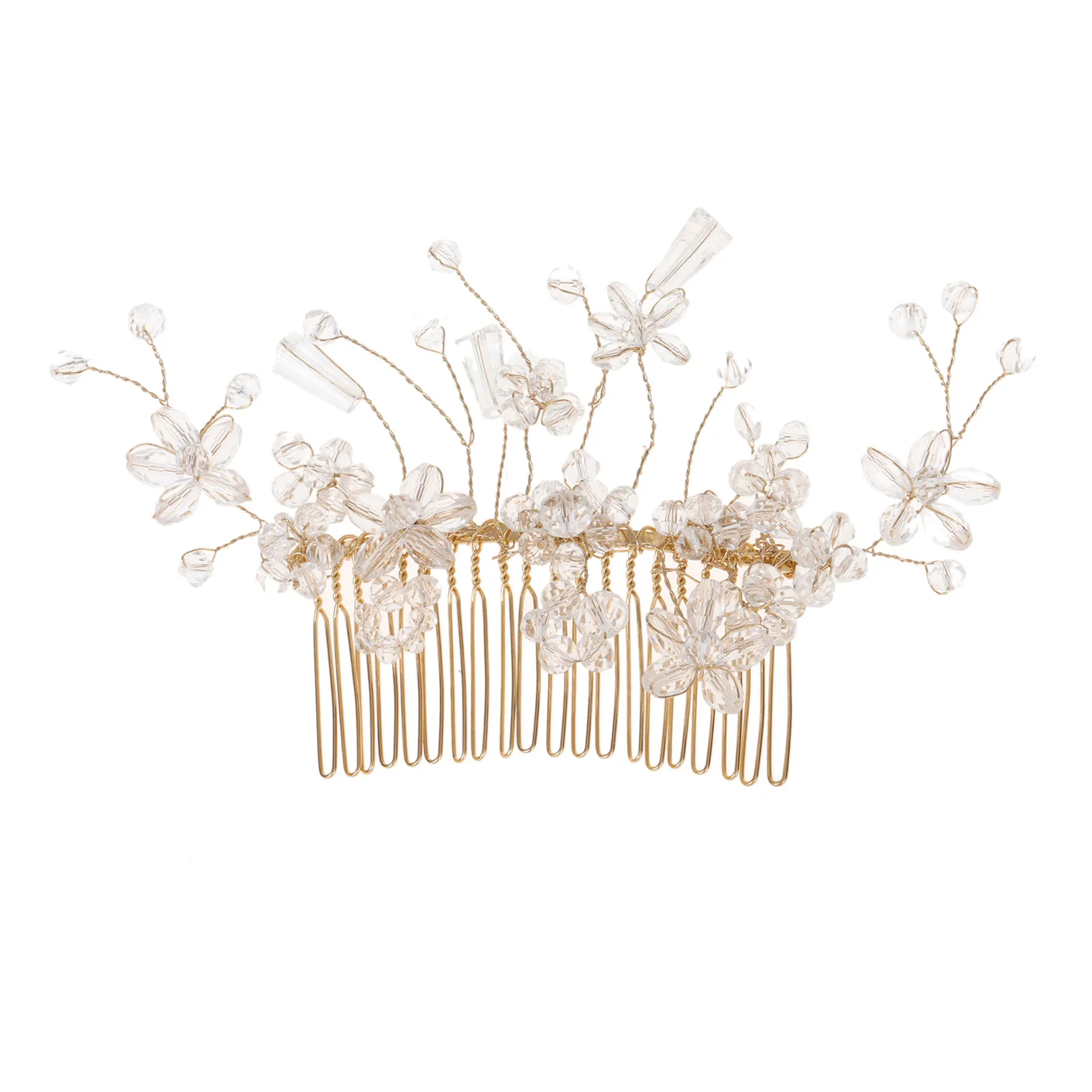 

Women's Hair Comb Headpiece Luxurious Hair Accessories with Beaded Crystals for Banquet Wedding Gown Hair Clips