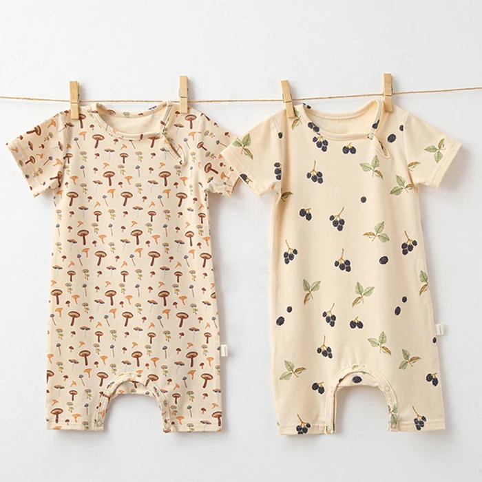 Baby Bodysuits medium Korean Style Infant Baby Boys Girls Jumpsuit cotton  Short sleeve  printing Toddler Baby Boys Girl Romper Baby Girls Clothes coloured baby bodysuits